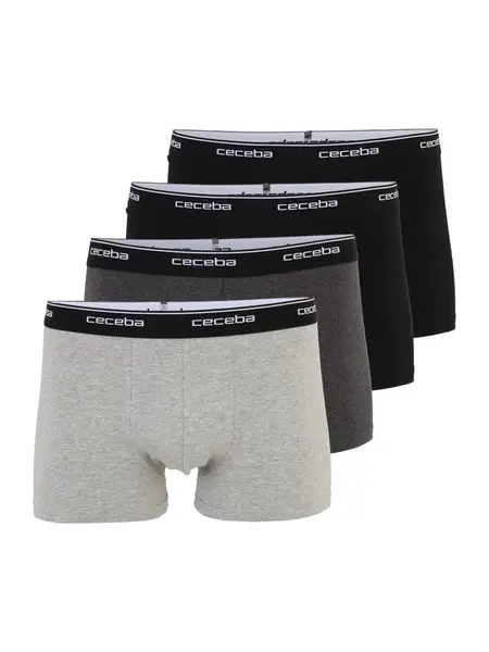 CECEBA Boxerky  sivá melírovaná / čierna