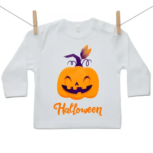 Boodyy Tričko s dlhým rukávom Halloween tekvica 128 (7-8 rokov)