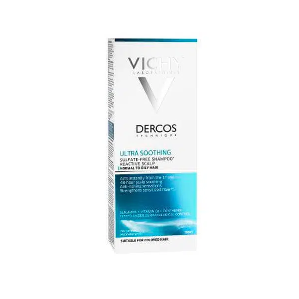 Vichy Ultrazklidňující šampon pro normální až mastné vlasy Dercos (Ultra smoothing Shampoo) 200 ml