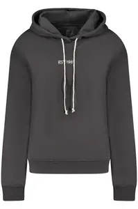 Černá mikina GUESS JEANS s kapucí