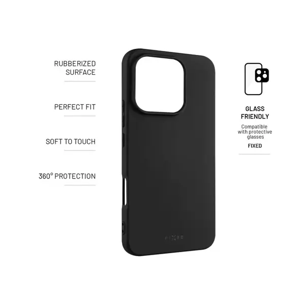 Zadní pogumovaný kryt FIXED Story pro Honor 400 Lite, černá