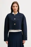 Sako Tommy Hilfiger tmavomodrá barva, oversize, WW0WW46519