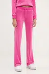 Tepláky Juicy Couture DEL RAY POCKETED PANT dámské, růžová barva, JCAP180
