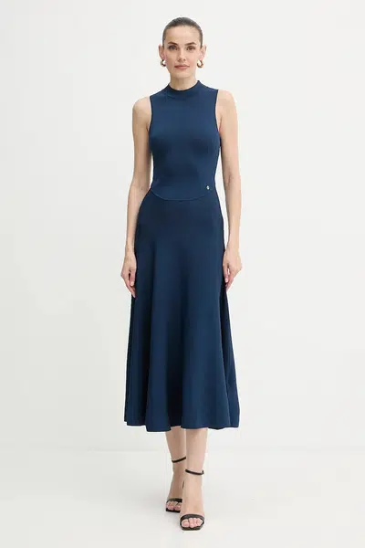 Šaty Guess CASSANDRA modrá barva, maxi, W5YK0S Z0241