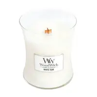WoodWick Vonná svíčka váza White Teak 275 g