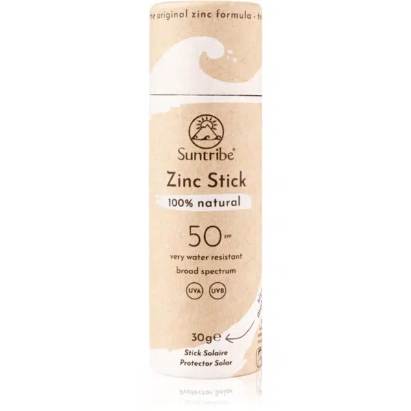 Suntribe Sports Zinc Stick minerální ochranná tyčinka na citlivá místa SPF 50 Original White 30 g