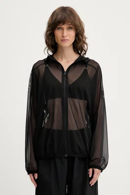 Mikina adidas All SZN dámská, černá barva, s kapucí, hladká, JM3734