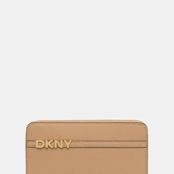 Kožená peněženka Dkny dámská, zelená barva, R521KM28