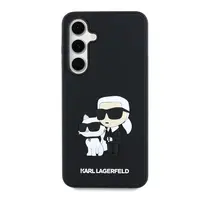 Zadní kryt Karl Lagerfeld 3D Rubber Karl and Choupette pro Samsung Galaxy S24 FE, black