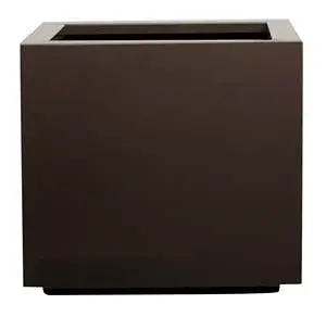 Čtvercový samozavlažovací květináč STEEL PLUS, více variant - Hobby Flower Barva: čokoláda, Rozměry: 75 x 75 x 40