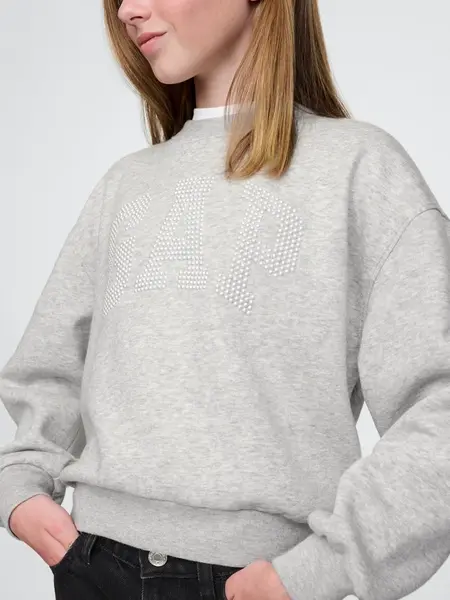 GAP Dětská oversize mikina s logem - Holky