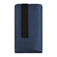 Univerzální pouzdro FIXED Lucca se zavíracím popruhem pro telefony do 6,6", tmavě modrá