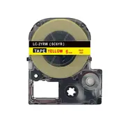 Epson LK-SC6YR, 6mm x 9m, červený tisk / žlutý podklad, kompatibilní páska