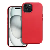 Zadní kryt LEATHER MAG COVER case pro Apple iPhone 15, červená