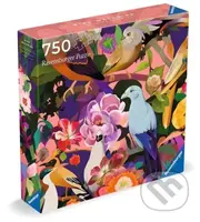 Barevní ptáci a květy (Puzzle Art & Soul) - puzzle z kategorie Zvířata