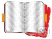 Moleskine - sada 3 malých linajkových notesov (červená väzba)