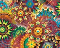 Malování podle čísel: Barevné mandaly (40 x 50 cm)