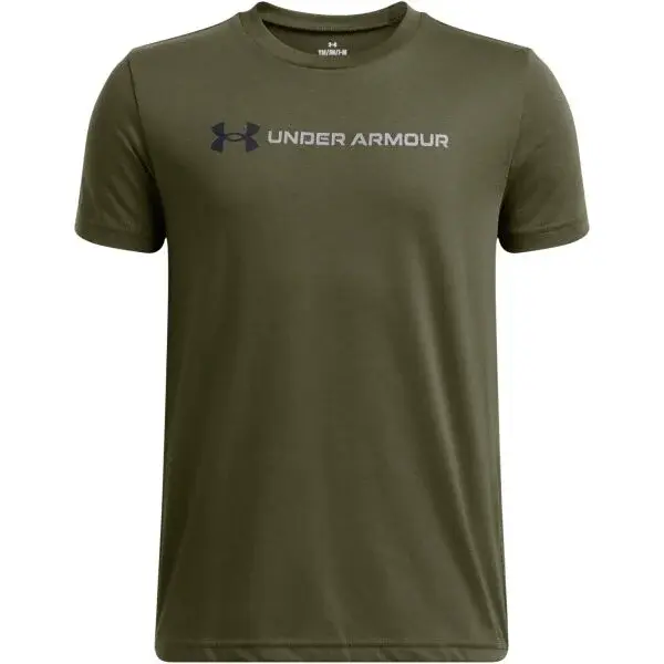 Under Armour LOGO WORDMARK Dětské tričko, tmavě zelená, velikost XL