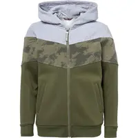 Lewro BRUS Chlapecká celorozepínací mikina, khaki, velikost 116-122