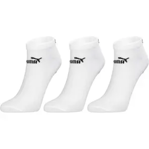 Puma ELEMENTS UNISEX PLAIN SNEAKER 3P Unisex ponožky, bílá, velikost 39-42