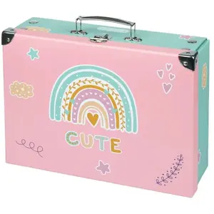 BAAGL DUHA Skládací školní kufřík, růžová, velikost