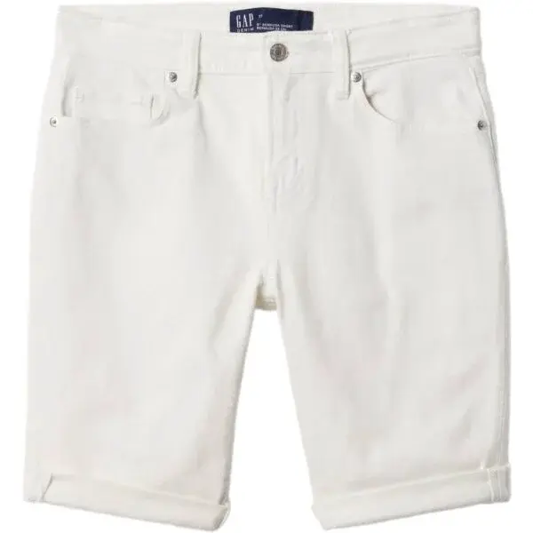 GAP V-DENIM BERMUDA Dámské kraťasy, bílá, velikost