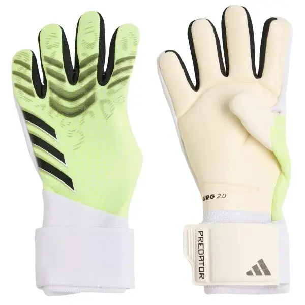 adidas PREDATOR PRO J Juniorské brankářské rukavice, reflexní neon, velikost