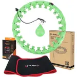 HMS SET HHW01 + BR163 Sada masážní obruče se závažím a zeštíhlujícího pásu, zelená, velikost