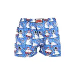 Styx Pánské trenky art klasická guma Vánoce sněhuláci (A1751) XL