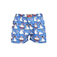 Styx Pánské trenky art klasická guma Vánoce sněhuláci (A1751) XL