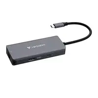 Verbatim 32157, USB-C víceportový rozbočovač Essentials 6-port, 32157, šedý, délka kabelu 18,8cm, USB-C PD, USB-A 3.2 Gen 1, USB-A 2.0,