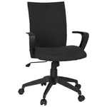 MID.YOU OTOČNÁ ŽIDLE, plochá tkanina, černá