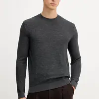 Vlněný svetr Emporio Armani pánský, šedá barva, EM002196 AF13851