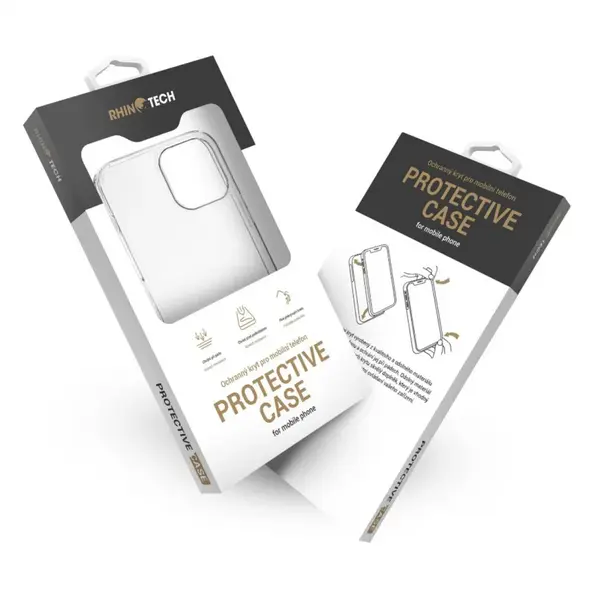 Silikonové pouzdro Rhinotech SHELL case pro Apple iPhone 14 Pro, transparentní