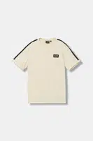 Dětské bavlněné tričko EA7 Emporio Armani béžová barva, s aplikací, 7B000190 AF10375