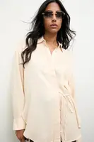 Košile Answear.LAB dámská, béžová barva, relaxed, s klasickým límcem