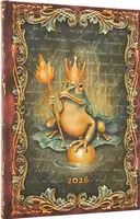 Diář Paperblanks 2026, The Brothers Grimm, Frog Prince - 12M, Midi, horizontální