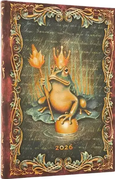 Diář Paperblanks 2026, The Brothers Grimm, Frog Prince - 12M, Midi, horizontální