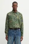 Košile Desigual BANGKOK pánská, zelená barva, regular, s klasickým límcem, 25WMCW29