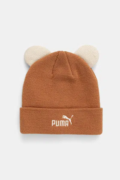Dětská čepice Puma ANIMAL Mid Crown Beanie Jr hnědá barva, 026564