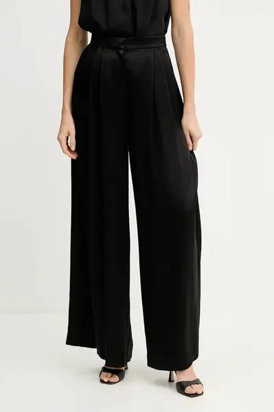 Kalhoty Pinko dámské, černá barva, široké, high waist, 105716 A1Y5