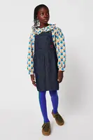 Dětské bavlněné šaty Bobo Choses Tic Tac Toe tmavomodrá barva, mini, 225AC092