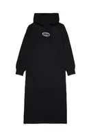 Dětské bavlněné šaty Diesel DYLA DRESS černá barva, mini, oversize, J02426