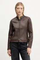 Bunda Desigual BASIC hnědá barva, přechodná, 25WWEW43
