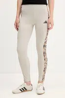 Legíny adidas Animal dámské, béžová barva, s aplikací, JM1867