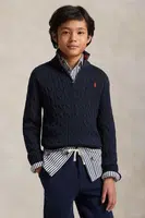 Bavlněný svetr Polo Ralph Lauren tmavomodrá barva, 323868894017