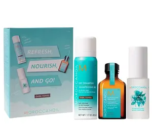 Dárková sada pro osvěžení a vyživení tmavých odstínů vlasů Moroccanoil Refresh Nourish And Go + dárek zdarma