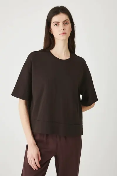 Bavlněné tričko Medicine dámské, hnědá barva