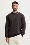 Mikina EA7 Emporio Armani pánská, hnědá barva, hladká, AF13799.7X000149