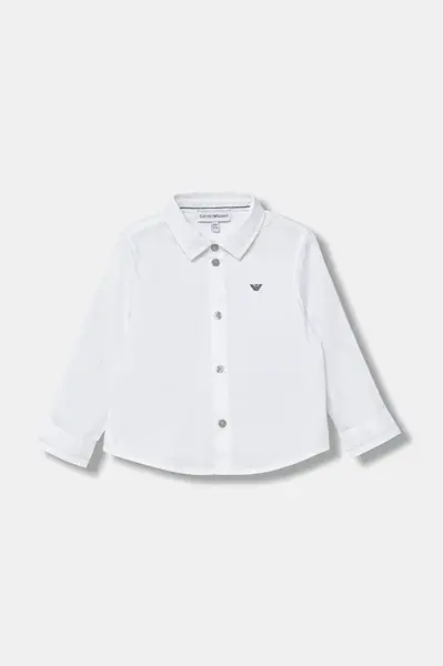 Kojenecká košile Emporio Armani bílá barva, 8NHC01 4NGDZ